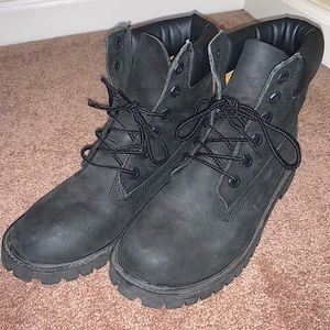 Black Timberlands boots